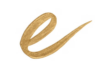 Golden paint stroke creating an abstract swirl, adding luxury and elegance to design elements with a transparent background