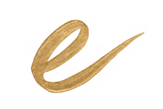 Golden paint stroke creating an abstract swirl, adding luxury and elegance to design elements with a transparent background