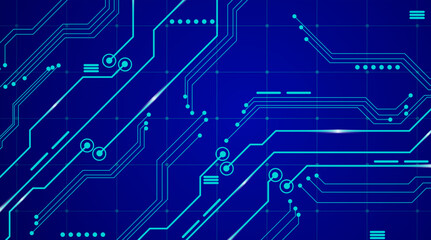 Modern Blue Cyber Circuit Network Vector. Modern blue cyber circuit network vector featuring futuristic digital connections and technology visualization