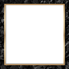 Gold frame on black broken eyeshadow background design element