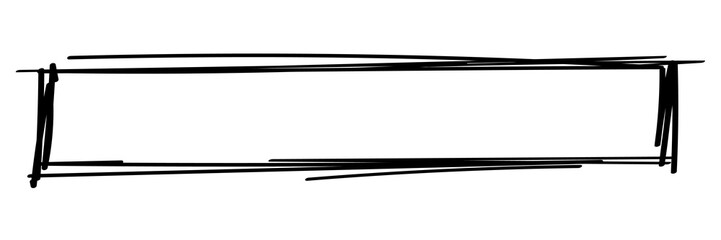 PNG Hand-drawn rectangular sketch frame, transparent background