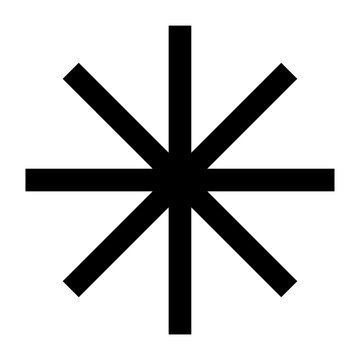 PNG Black asterisk symbol icon, user interface icon on transparent background