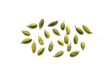 Green cardamom pods with aromatic and medicinal benefits.