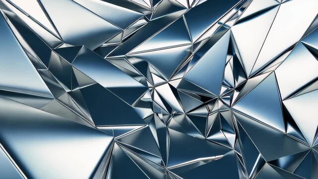 Reflective abstract structure: An eye-catching and modern image with an abstract pattern of geometric shapes reflecting light, creating a dynamic visual experience.