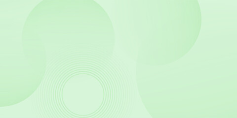 Minimalist soft Abstract Background in Gradient green and white Tones with Circles. Circle effect style geometric, abstract background.