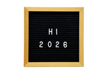 New Year 2026 Letter Board