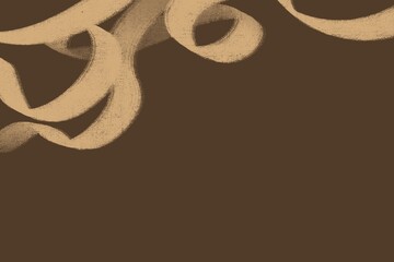 Brown abstract looped lines with intricate curls and earthy flow, ideal for decorative or nature-inspired graphics