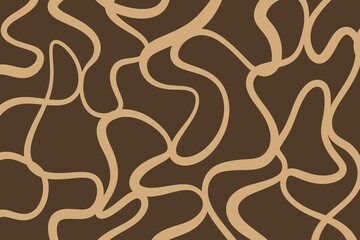 Warm brown abstract cellular texture with fluid white swirls and organic depth, ideal for natural stone effects