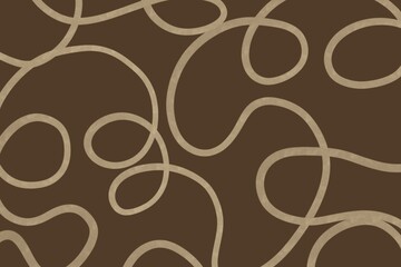 Beige abstract looped lines with fluid white curls and soft depth, perfect for decorative organic designs