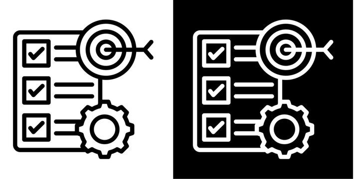 Action Plan  Icon Set White Mix Style Collection
