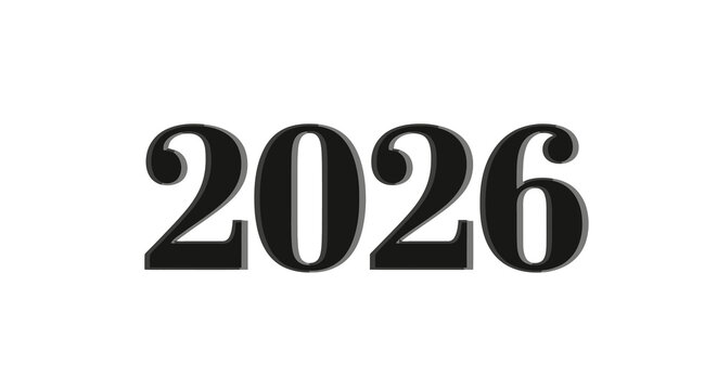 2026 Numeral Graphic Illustration