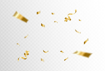 Golden confetti exploding in celebration, perfect for festive events and holiday decorations