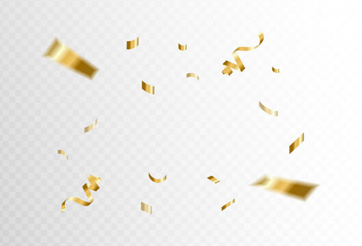 Golden confetti exploding in celebration, perfect for festive events and holiday decorations