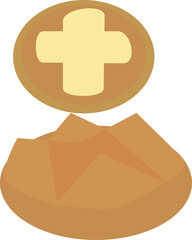 A vector art of soda breads. A type of quick bread that uses baking soda as a leavening agent instead of yeast.