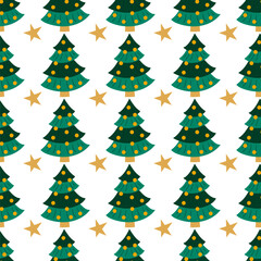 Obraz premium Christmas seamless pattern in hand draw style