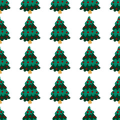 Christmas seamless pattern in hand draw style