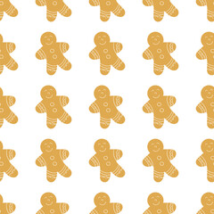 Christmas seamless pattern in hand draw style
