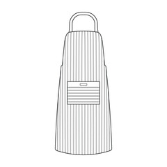 Hand drawn kids drawing vector illustration design chef apron cartoon isolated