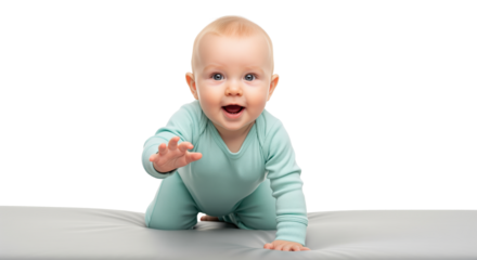 Developmental milestones poster for pediatric well visits plus daycare enrollment kits about crawling stage safety tips for motor skill checklists useful for parenting courses or baby mat product