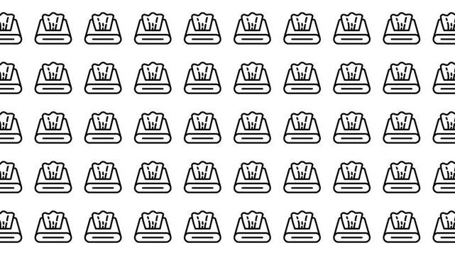 Repeating black and white badger icons ideal for wildlife themes, textiles, childrens products, stationery, and digital backgrounds.