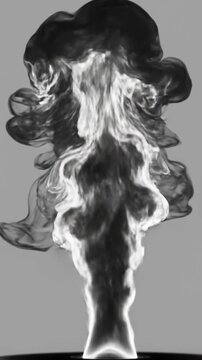 Schlieren‑style visualization of heat flow with refractive waves in monochrome; scientific and brand‑safe, with clear readability and copy space for titles and motion graphics.
