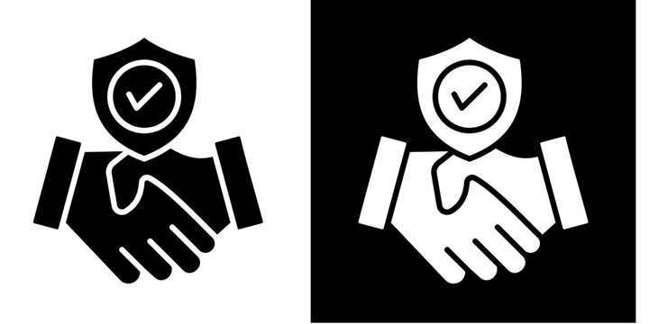 Trust   Icon Set White Style Collection