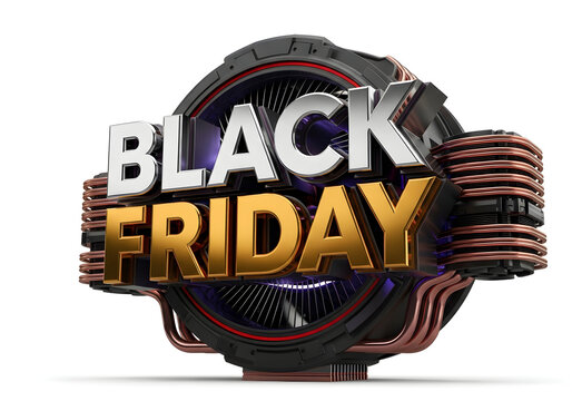 Label 3D for Black Friday advertising campaign