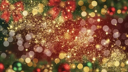 Festive holiday background with bokeh and glitter elements - Powered by Adobe