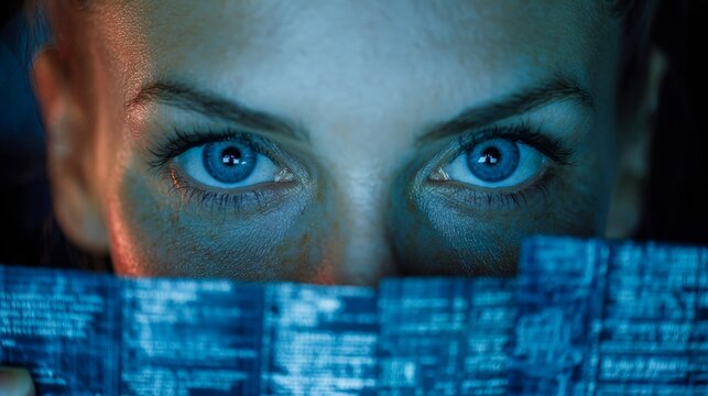 The dual faces of emotional assessment. Ai dashboards. Doctor balancing emotional expressions with customer feedback. Intelligent screens. Tech visualization.
