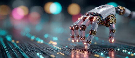 Harnessing innovation: the future of robotic automation engineering. Digital transformation. Expert engineer optimizes robotic automation with precision. Human robot. Human technology.