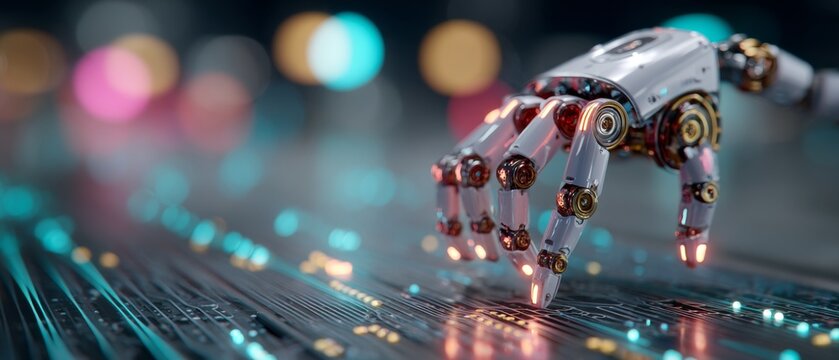 Harnessing innovation: the future of robotic automation engineering. Digital transformation. Expert engineer optimizes robotic automation with precision. Human robot. Human technology.