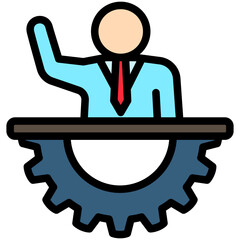 Professionalism Mini Illustration Icon. Use For Modern Concept, Print, Ui, Ux Kit, Web And App Development. Vector Related To Business Finance, Management And More