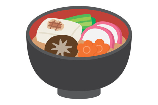 お雑煮　正月料理　イラスト素材