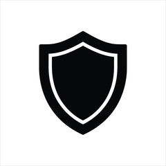 Shield Icon – Security Protection Silhouette Vector
