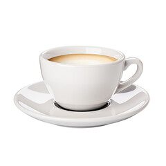 Obraz premium White cup of coffee on a saucer