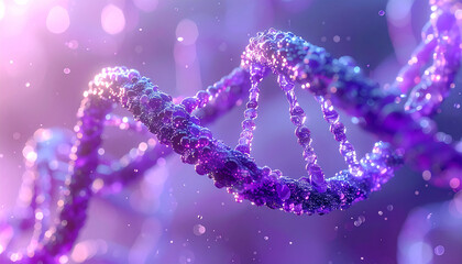 DNA Structure: Capturing a vivid and intricate depiction of a double helix, bathed in soft, ethereal light, symbolizing the core of life's blueprints.