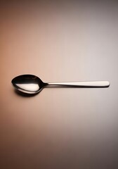 Elegant chrome spoon radiating simple minimalist aesthetic appeal