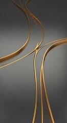 Elegant golden flowing lines on a subtle dark background for digital artworks and designs and refined presentations