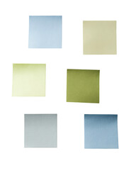 Fototapeta premium Six square color swatches staggered on a black background