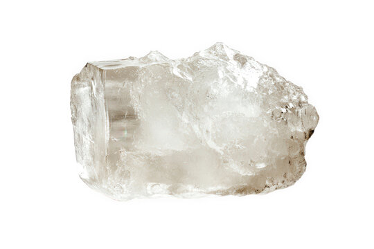 A translucent crystal specimen isolated on transparent background, showcasing its natural formation and unique crystalline structure, perfect for geology enthusiasts and collectors