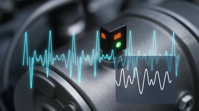 Ai power crunch data center build sensor metal housing waveform overlay monitoring alert electronics industrial housing monitoring waveform sensor