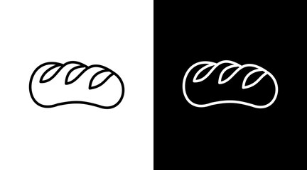 Baguette  White Icon Set Design