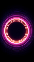Fototapeta premium Abstract circular swirl of light forming symmetrical patterns, with glowing curves and dynamic motion, creating a futuristic, energetic, and visually captivating effect.