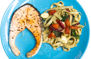 A delicious gourmet seafood paella dish, a fresh cuisine meal with seafood in a pan