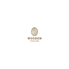 Wood Line Logo Design Template