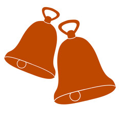 Christmas bells isolated on transparent background, 300 dpi