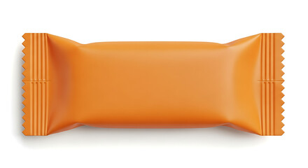 Orange Candy Bar Wrapper Mockup on White Background - A Blank Packaging Template for Branding and Design