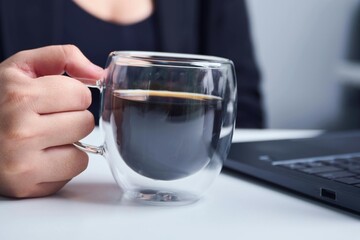 businessman drinking coffee