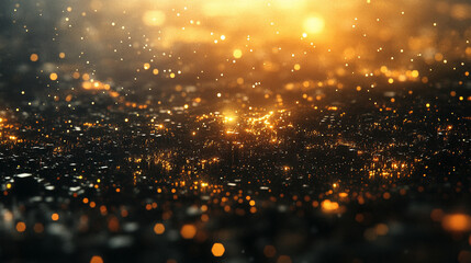 Glowing particle streams flow across a stylized cityscape, symbolizing shifting collective sentiment and emotional energy moving through an interconnected urban network.