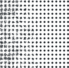 The texture consists of large dots, which are heavily distorted on the sides.